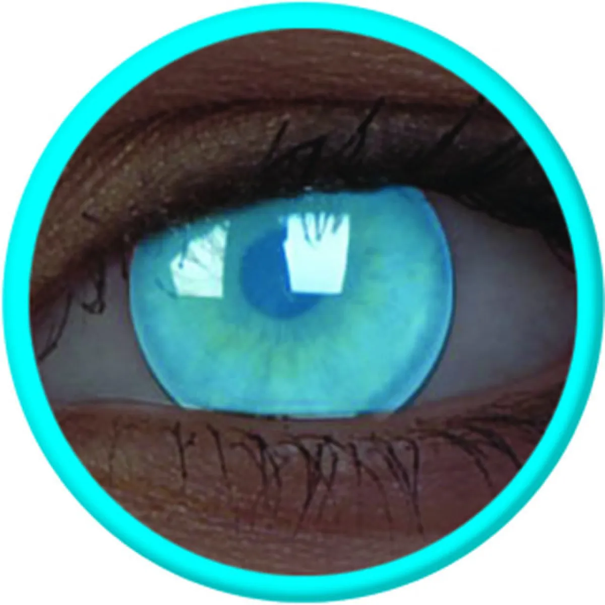 ColourVue Crazy čočky UV svítící - Electric Blue (2 ks roční) - nedioptrické, doprodej