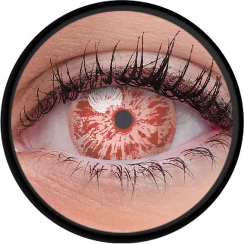 ColourVue Crazy čočky UV svítící - Glow Ice Red (2 ks tříměsíčníí) - nedioptrické