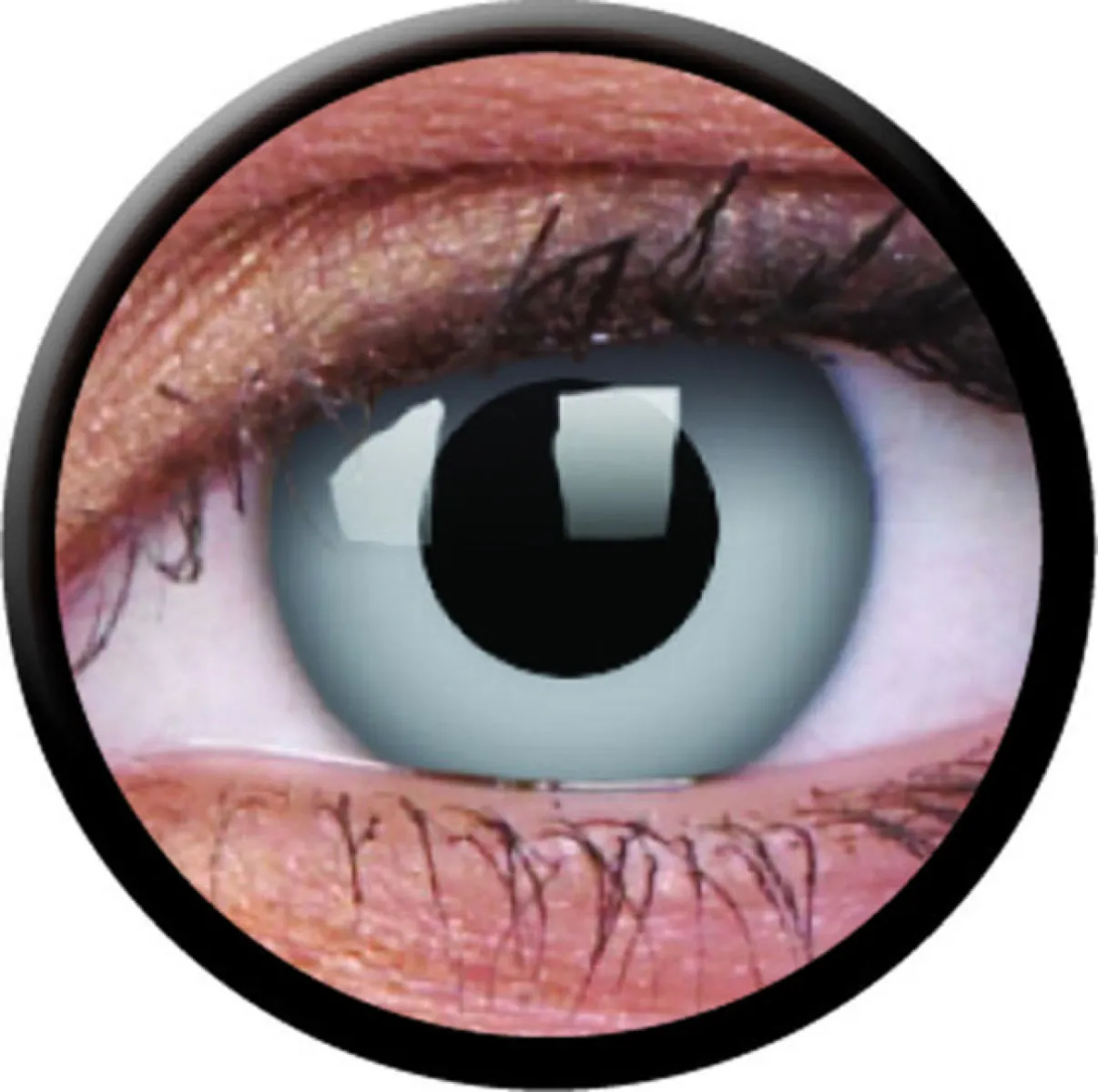 ColourVue Crazy čočky - Zombie Grey (2 ks roční) - nedioptrické, doprodej