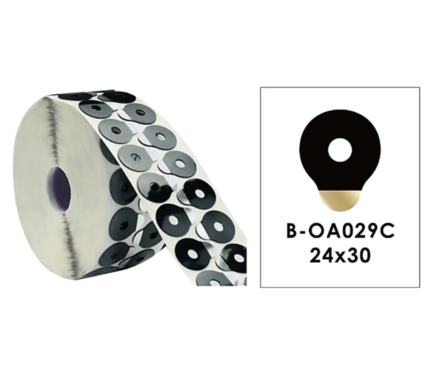Lepicí podložky EXTRA silné - pro automatické brusky 30 mm x 24 mm, 1000 ks - černé velké
